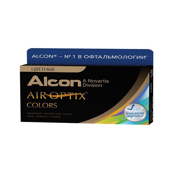 Линзы контактные цветные Alcon/Алкон Air Optix Colors (-1.25/8.6) True sapphire 2шт